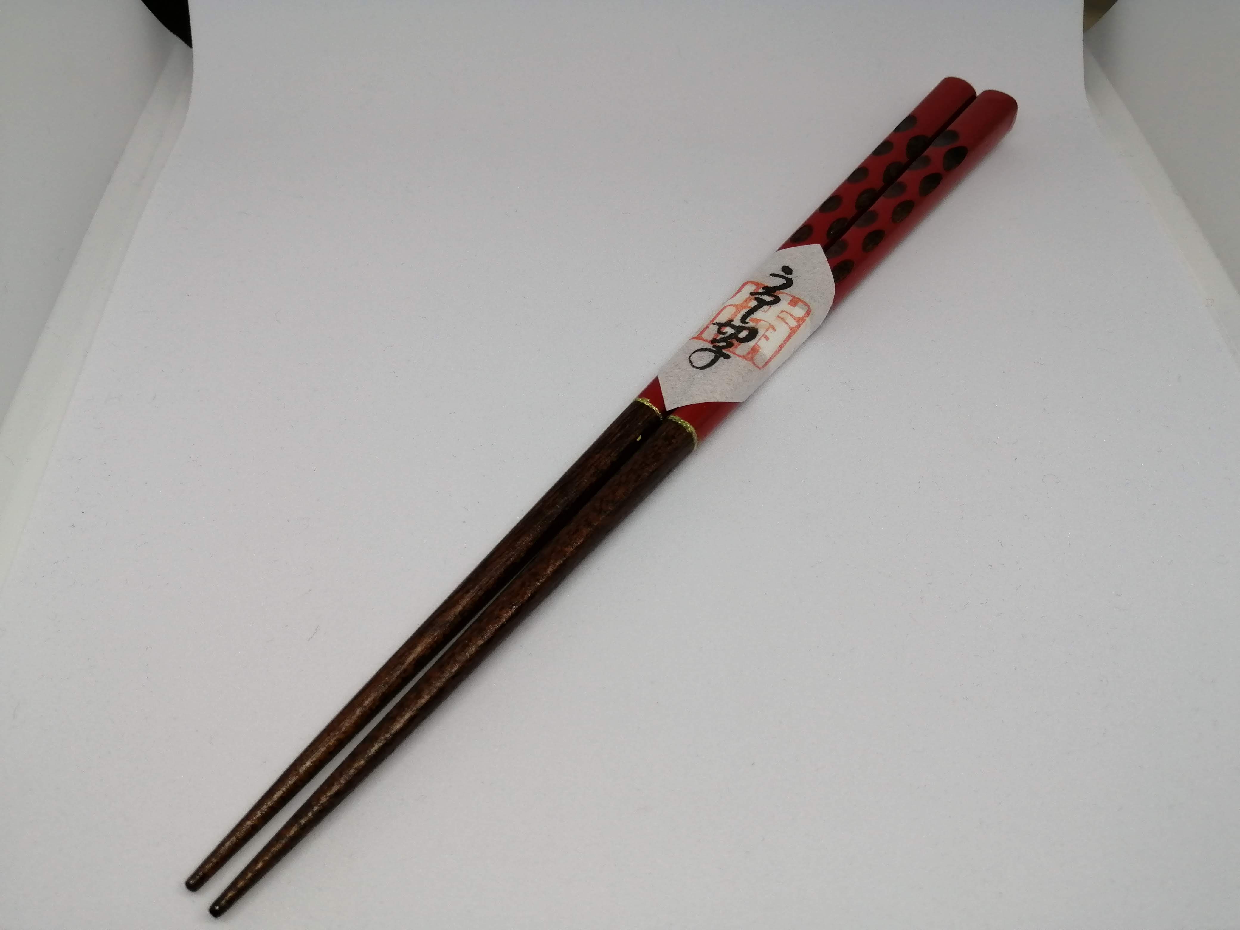 うるし切子箸　朱