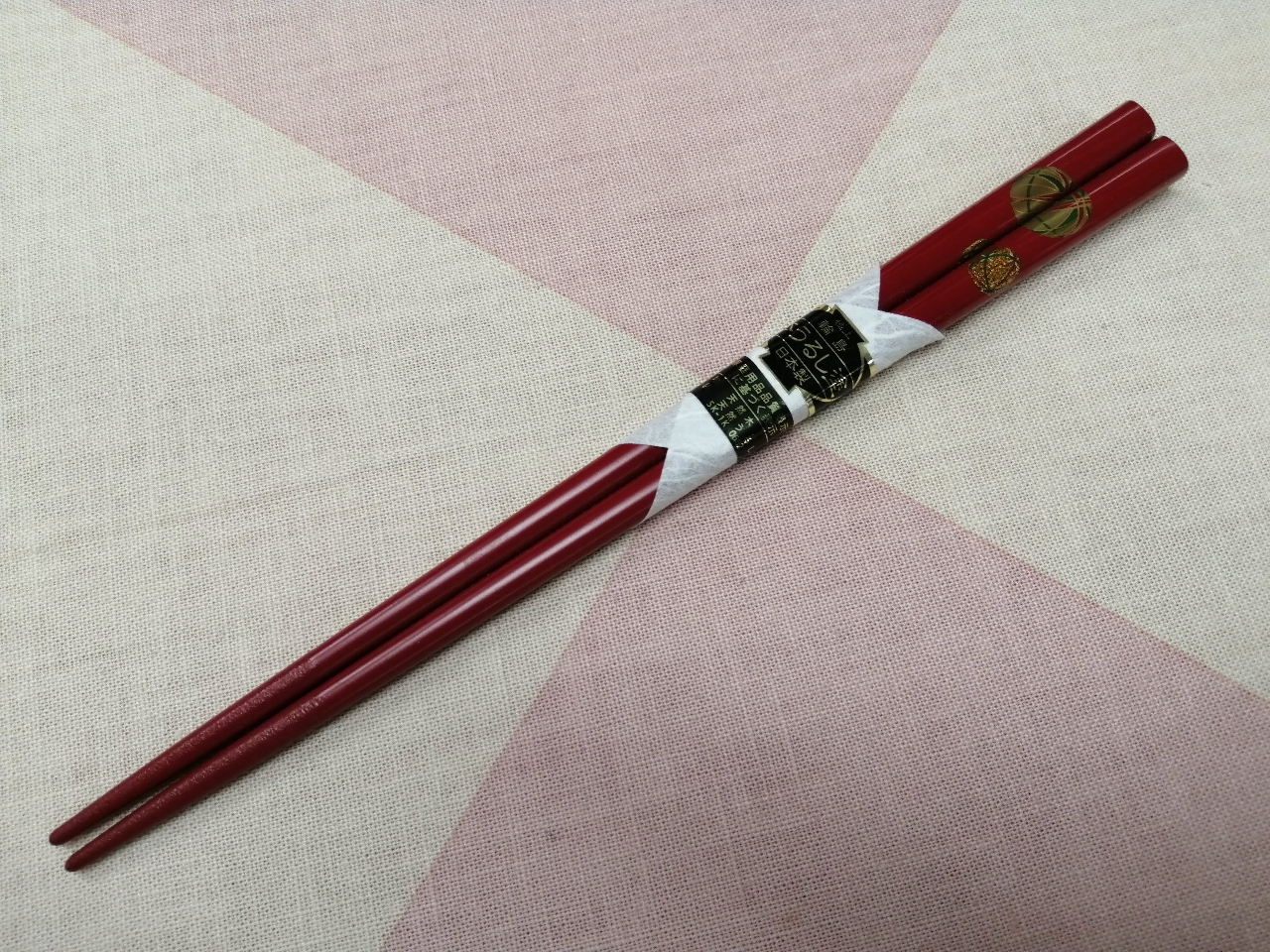 輪島塗　てまり蒔絵　一膳　朱