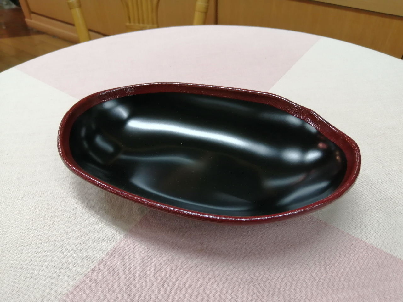 渕さび　もてなし盛鉢　黒