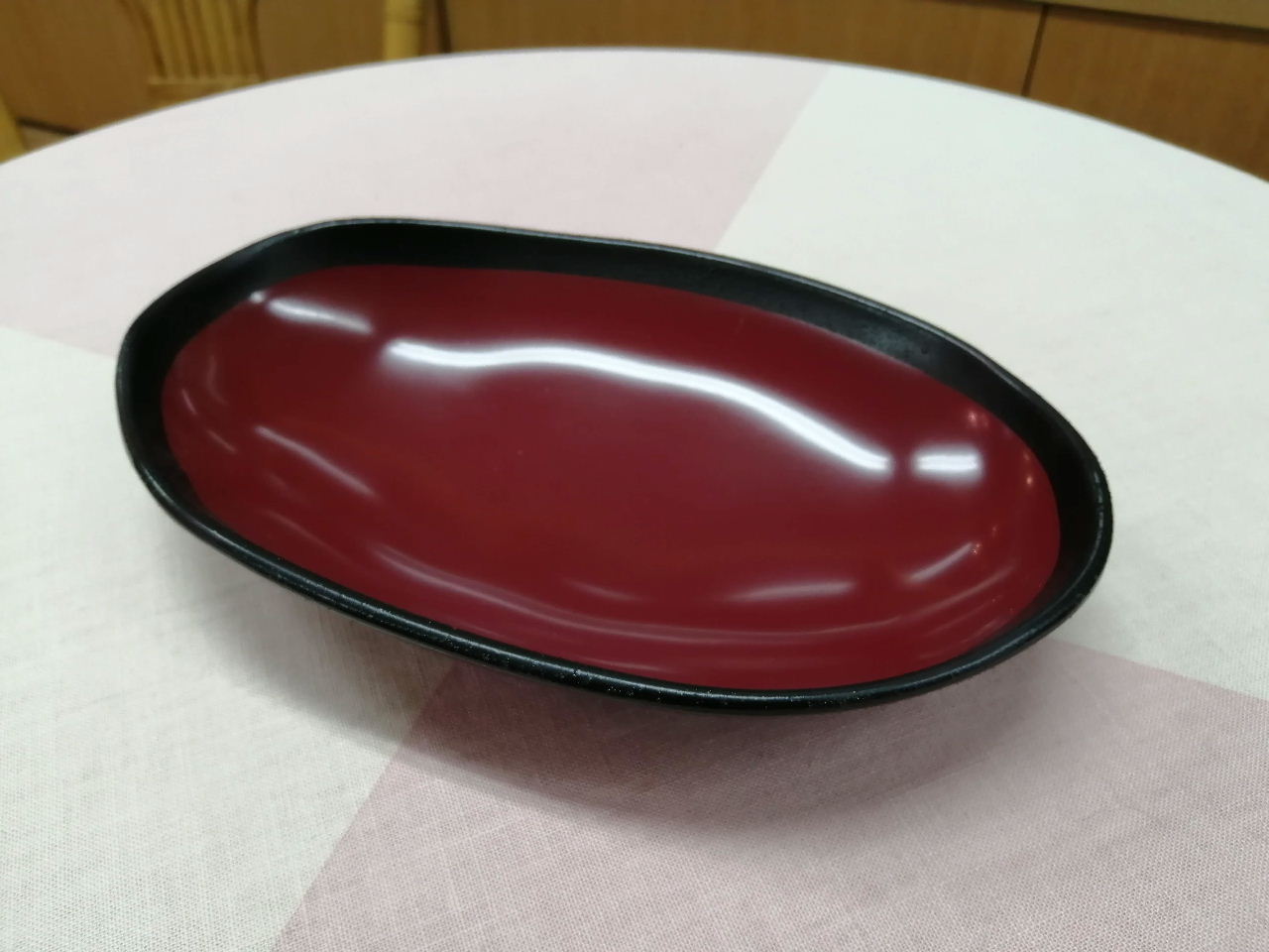 渕さび　もてなし盛鉢　朱