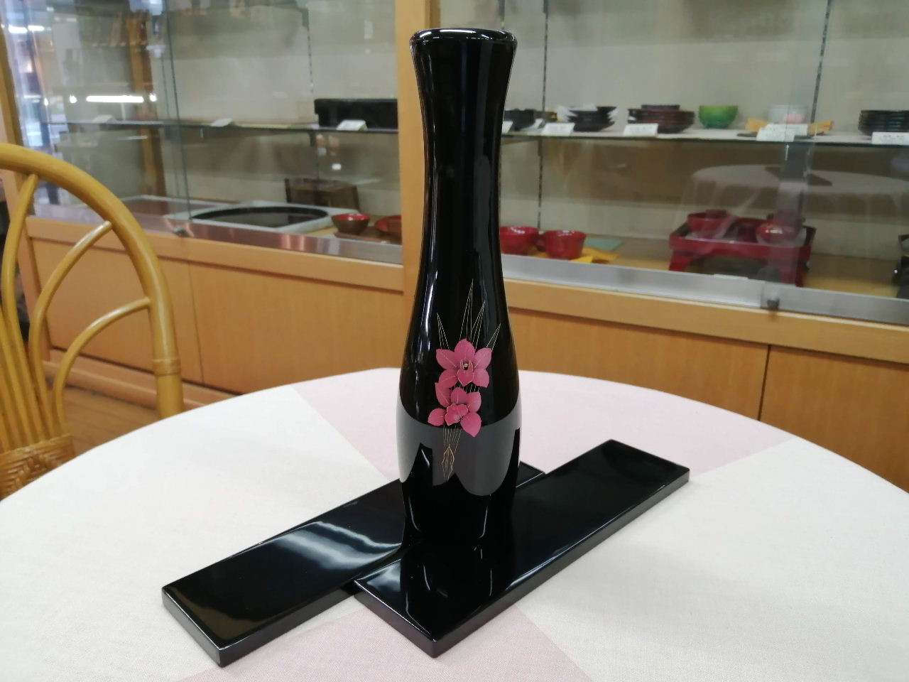 輪島塗　ラン沈金　花生