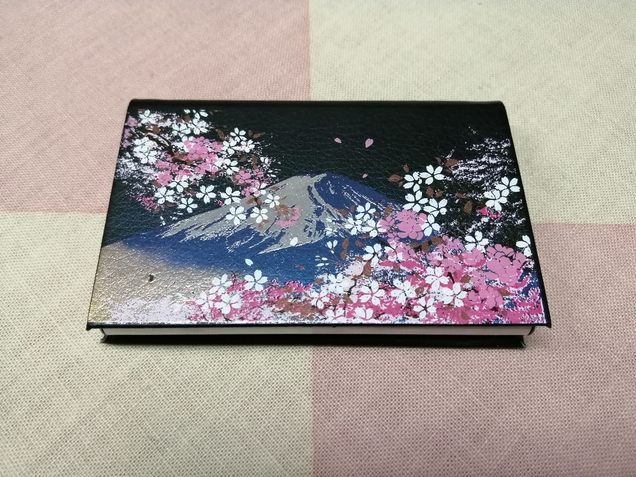 漆芸　富士桜　名刺入